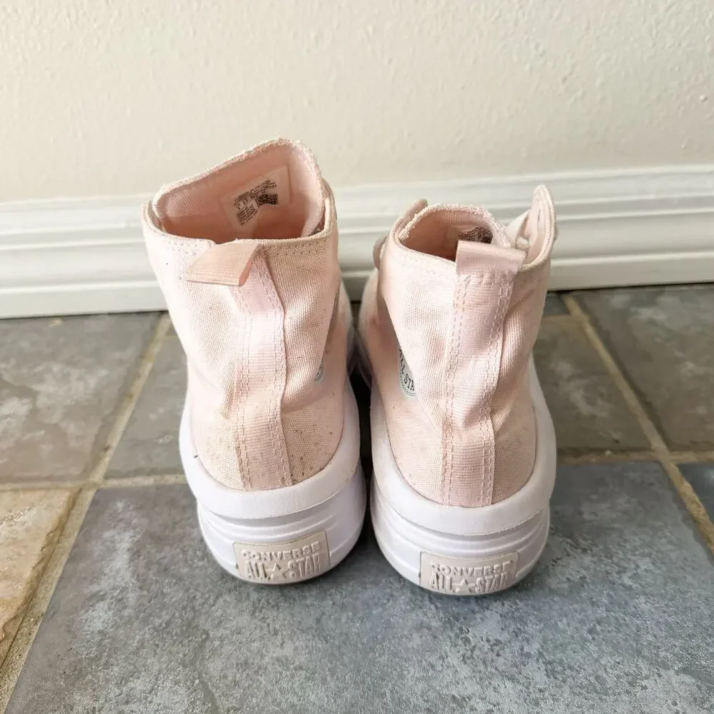 Converse All Star Platform High Top Light Pink Womens Size 6 Sneakers - Picture 4 of 7